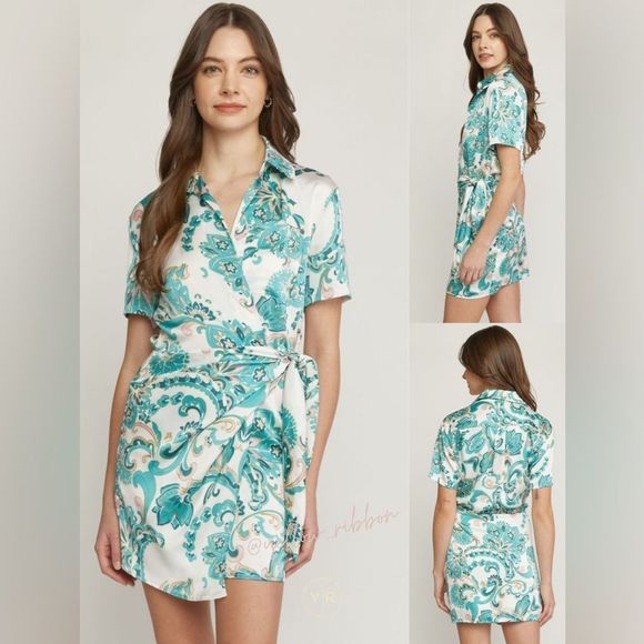 Yellow Ribbon Dresses & Skirts - 🆕 Paisley Wrap Dress